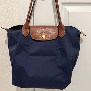 LONGCHAMP Authentic Medium Tote Navy Blue